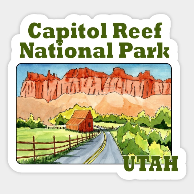 Capitol Reef National Park, Utah Sticker by MMcBuck